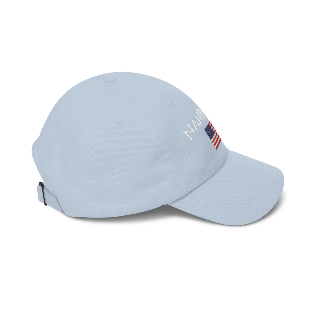 Nantucket Dad Cap with American Flag Embroidery