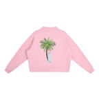 Essential Fleece Mock-Neck Crew Sweatshirt