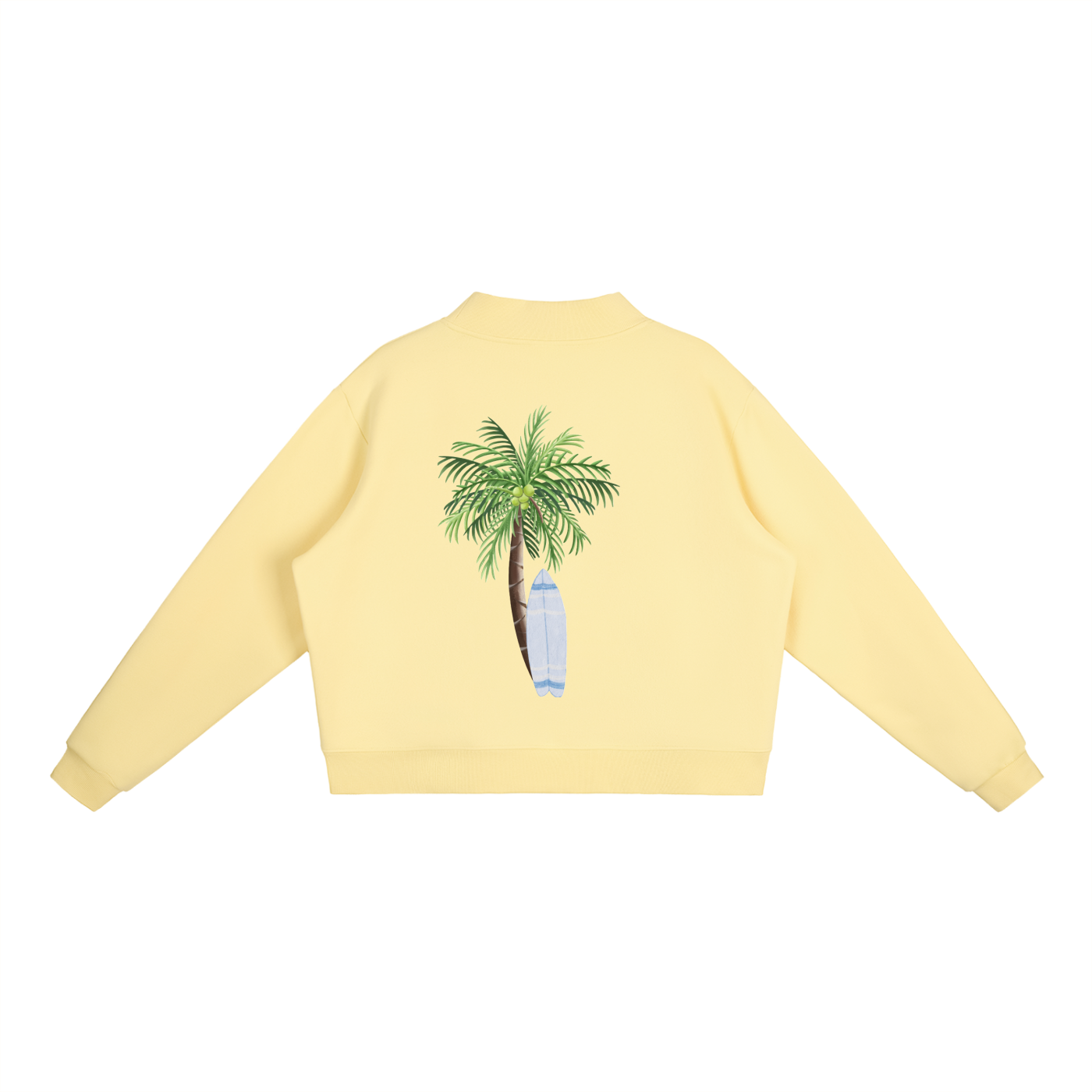 Essential Fleece Mock-Neck Crew Sweatshirt
