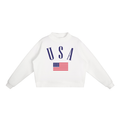 Essential Fleece Mock-Neck Crew Sweatshirt