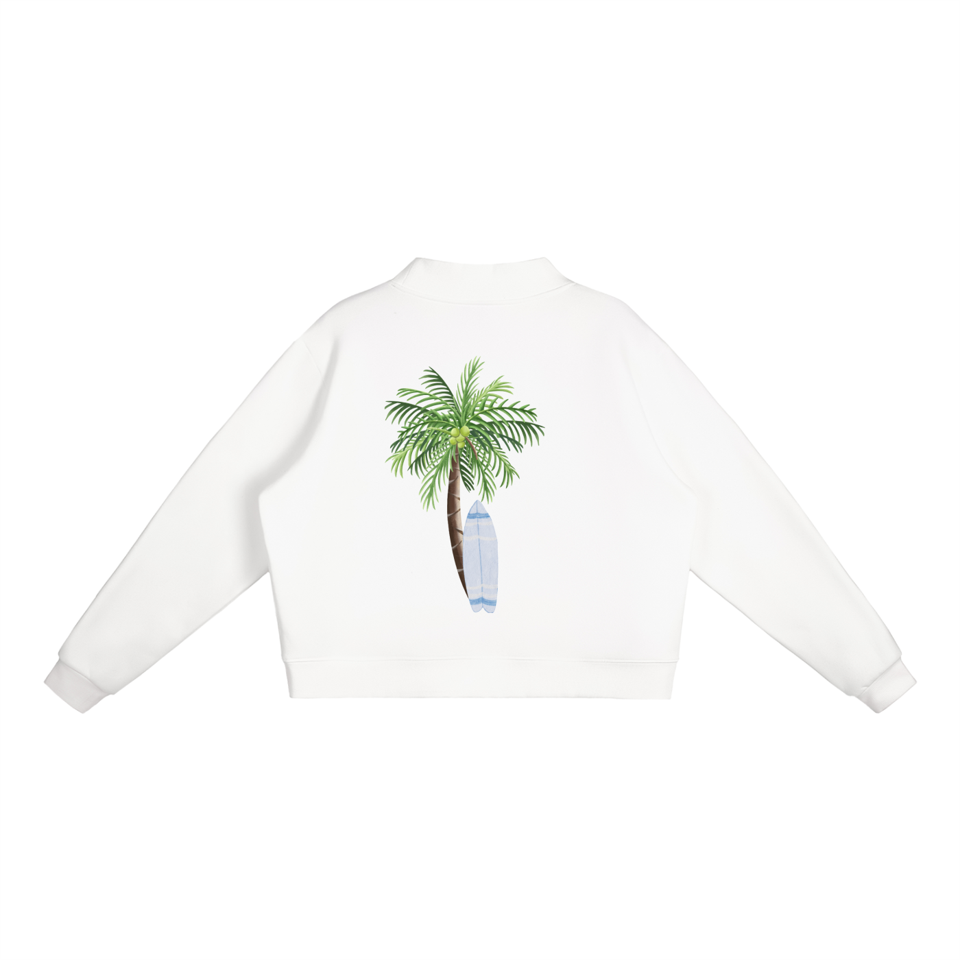 Essential Fleece Mock-Neck Crew Sweatshirt