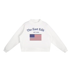 Essential Fleece Mock-Neck Crew Sweatshirt
